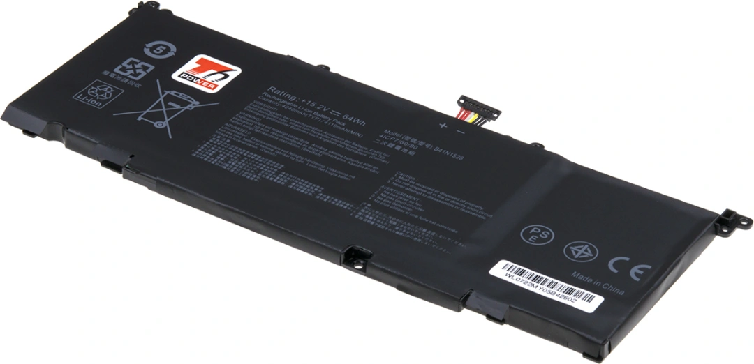 Baterie T6 Power pro Asus TUF FX502VM, Li-Poly, 15,2 V, 4240 mAh (64 Wh), černá