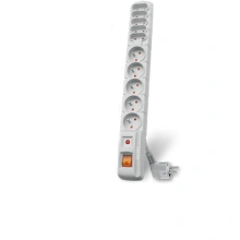 S10 1.5m cable, 5+5 sockets, white