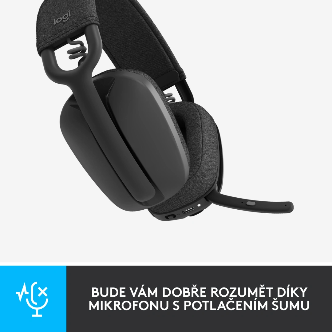 Logitech Zone Vibe 100, šedá