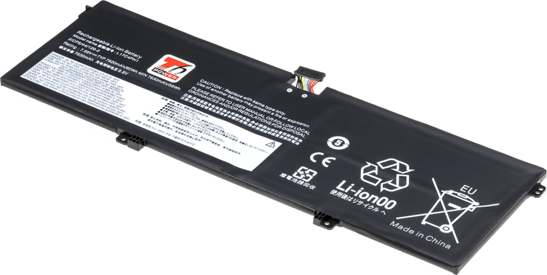 Baterie T6 Power pro Lenovo Yoga C930-13IKB 81EQ, Li-Poly, 7,68 V, 7820 mAh (60 Wh), černá