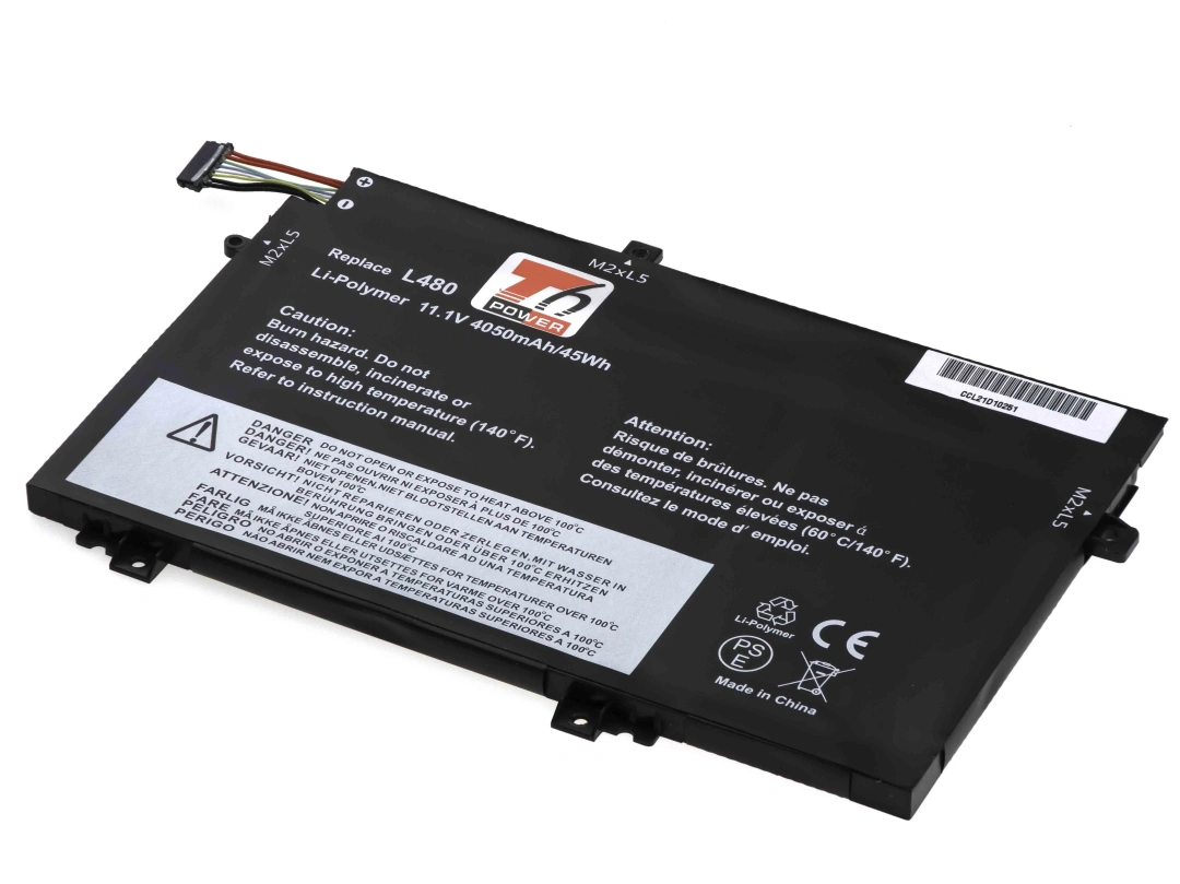 Baterie T6 Power pro notebook Lenovo 01AV466, Li-Poly, 11,1 V, 4050 mAh (45 Wh), černá