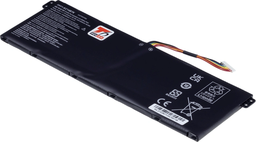 Baterie T6 Power pro Acer Aspire 7 A715-72G , Li-Ion, 15,28 V, 3320 mAh (50,7 Wh), černá