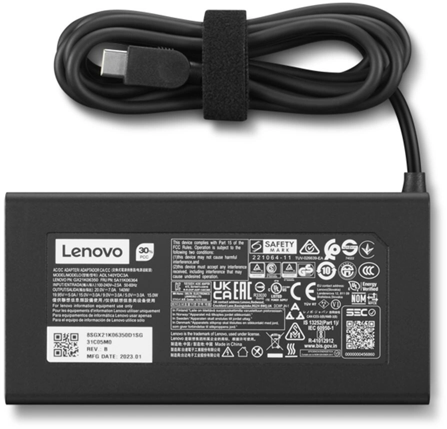 Lenovo napájecí adaptér, USB-C, 140W, černá