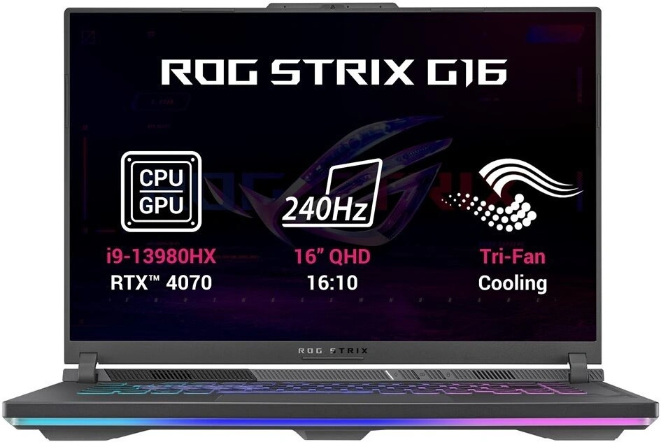 ASUS ROG Strix G16 (2023) G614, šedá