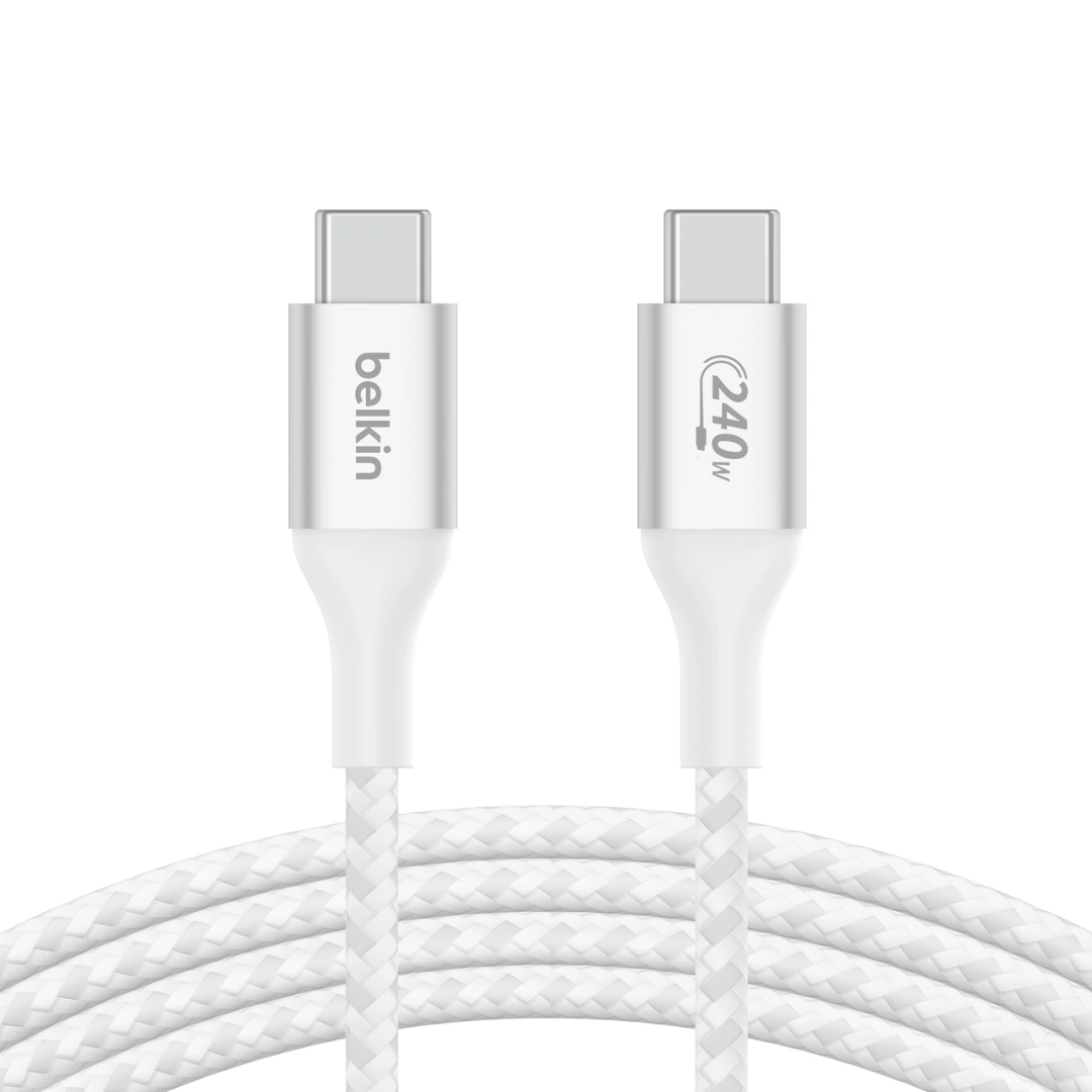 Belkin Boost charge USB-C kabel 240W, 1m, bílý