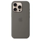 iPhone 16 Pro Silicone Case with MS - Stone Gray