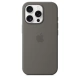 iPhone 16 Pro Silicone Case with MS - Stone Gray