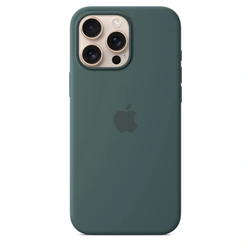 iPhone 16 Pro Max Silicone Case with MS - Lake Gre