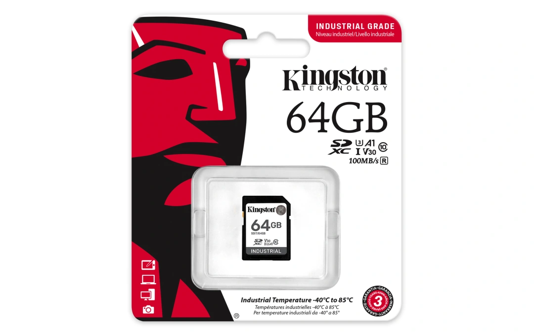 Kingston paměťová karta 64GB Industriální SDHC UHS-I C10