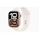 Apple Watch Series 10 GPS + Cellular 46mm, Rose Gold Aluminium Case, Light Blush Sport Band - S/M