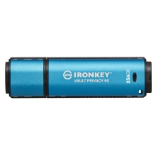 Kingston IronKey Vault Privacy 50/256GB/USB 3.2/USB-A/Modrá