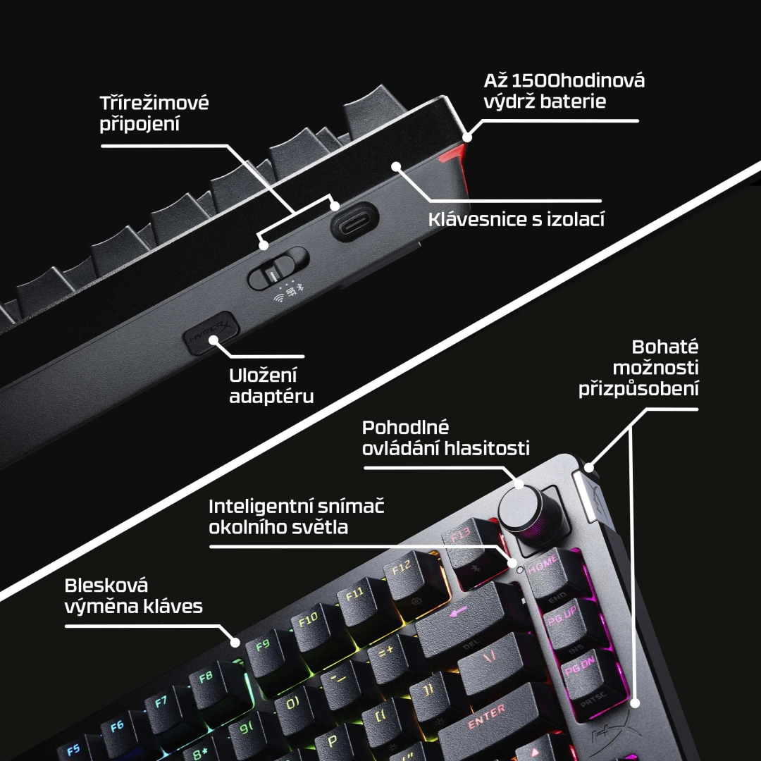 HyperX HP Alloy Rise 75 Wireless Keyboard-US