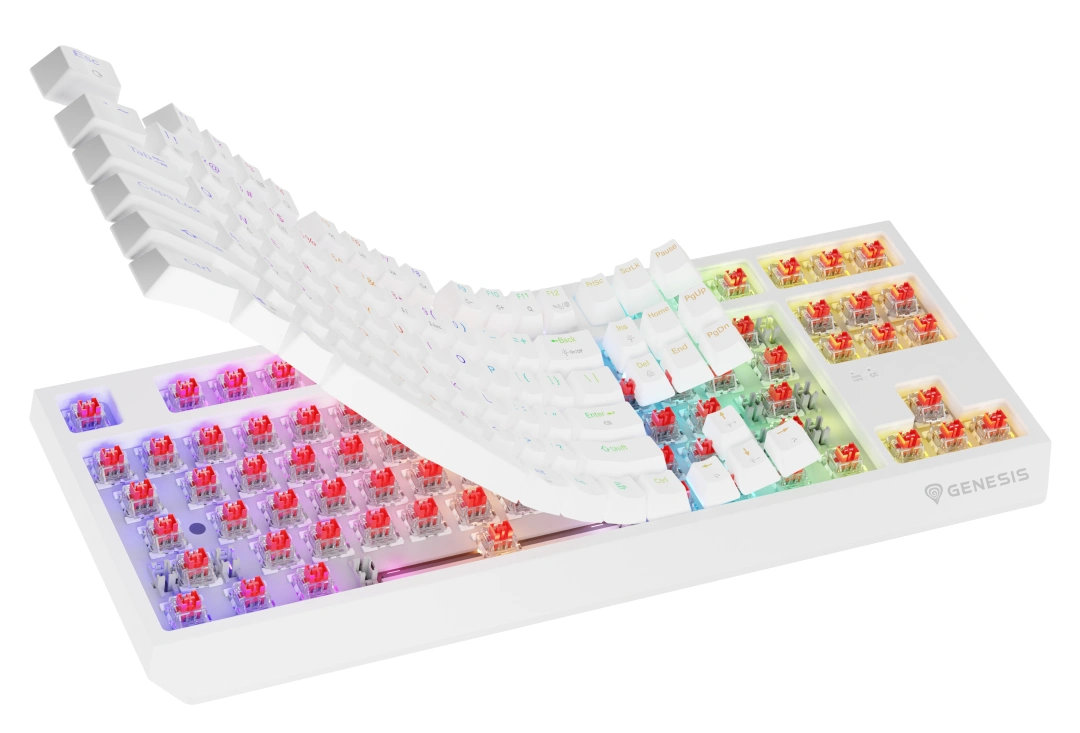 Genesis THOR 230 TKL RGB Outemu Red US (NKG-2165), bílá