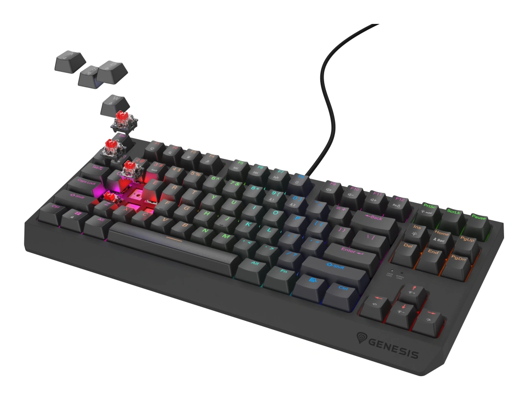 Genesis THOR 230 TKL Lite RGB Outemu Red US (NKG-2076), černá