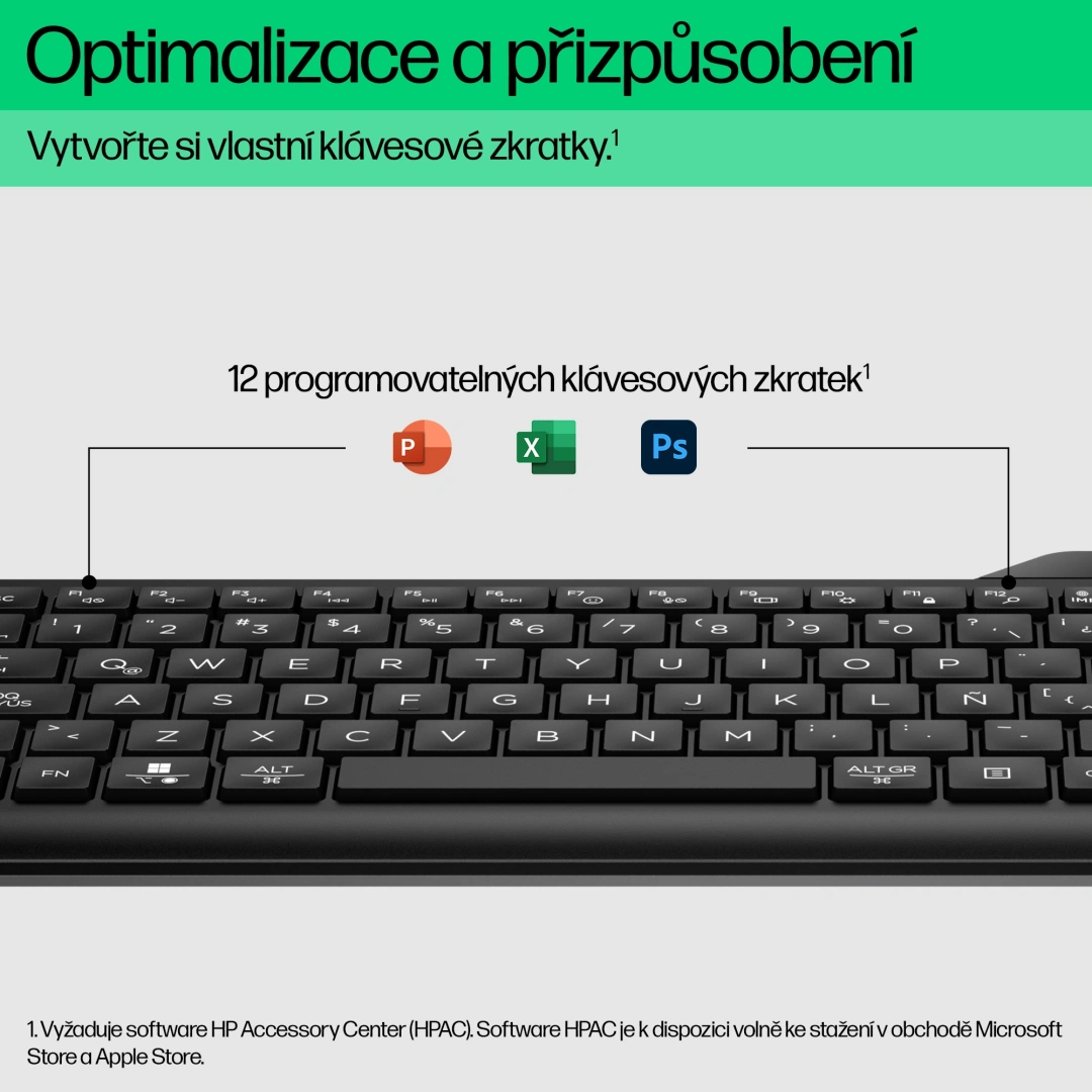 HP Bluetooth klávesnice HP 460 pro spárování s více zařízeními