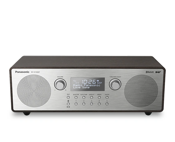 Radiopřijímač s DAB+ Panasonic RF-D100BTEGT hliník/dřevo