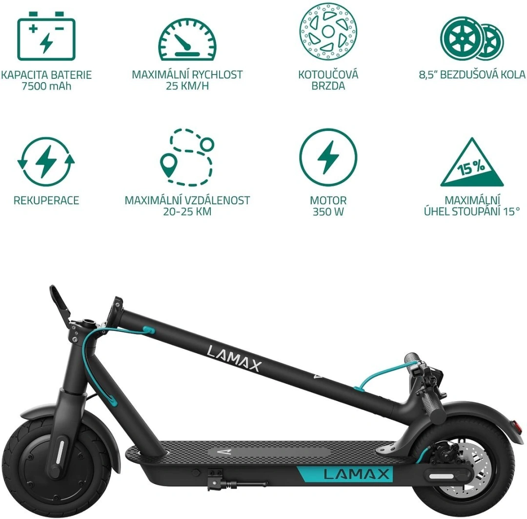 LAMAX E-Scooter S7500 Plus - elektrická koloběžka