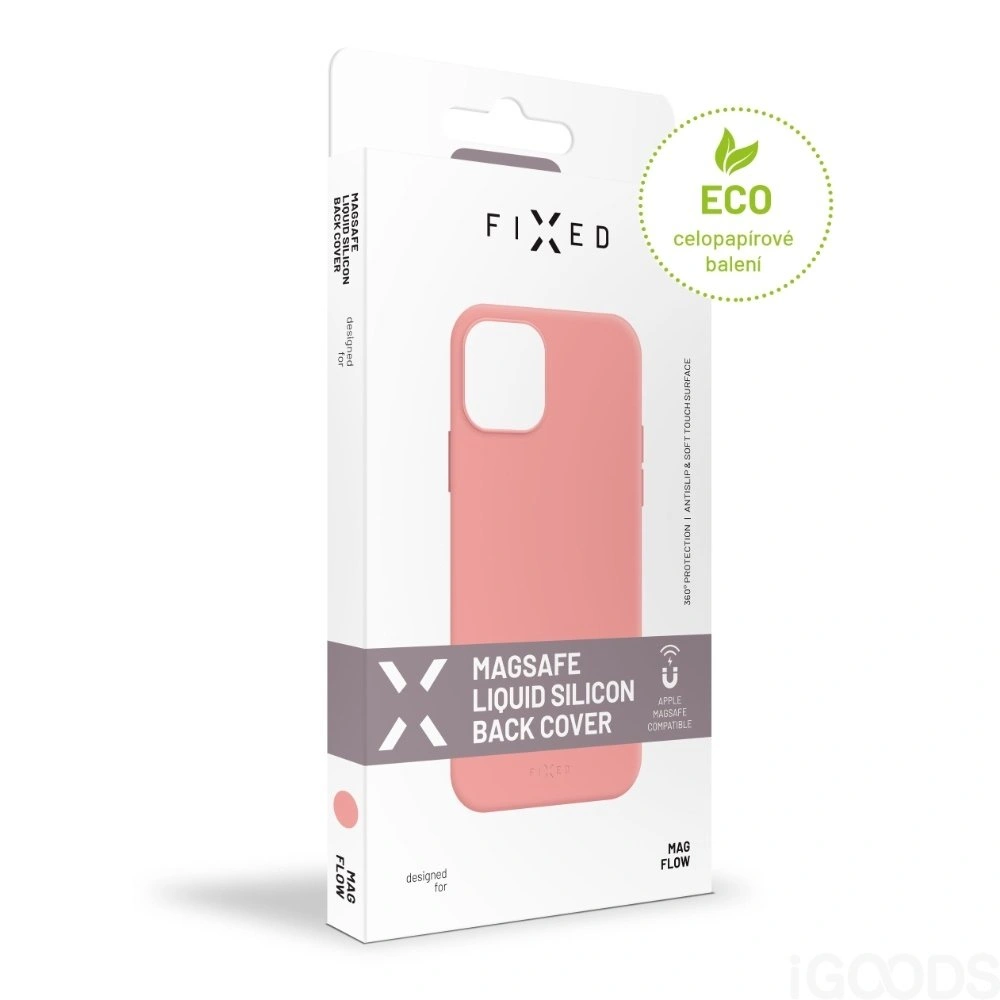 FIXED Zadní kryt FIXED MagFlow s podporou MagSafe pro Apple iPhone 14 Pro Max, růžový FIXFLM-931-PI