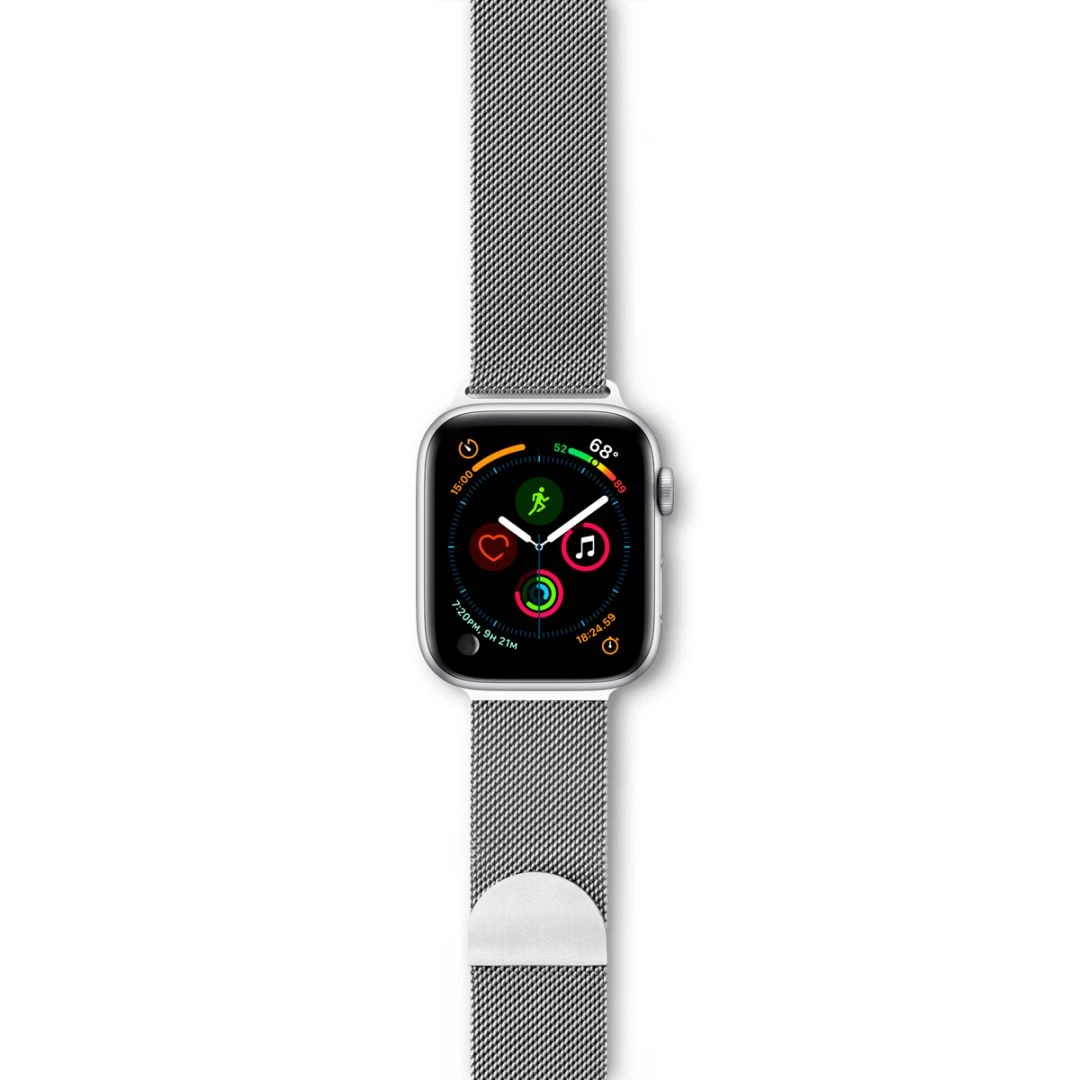 EPICO milánský tah pro Apple Watch 42/44mm, stříbrná