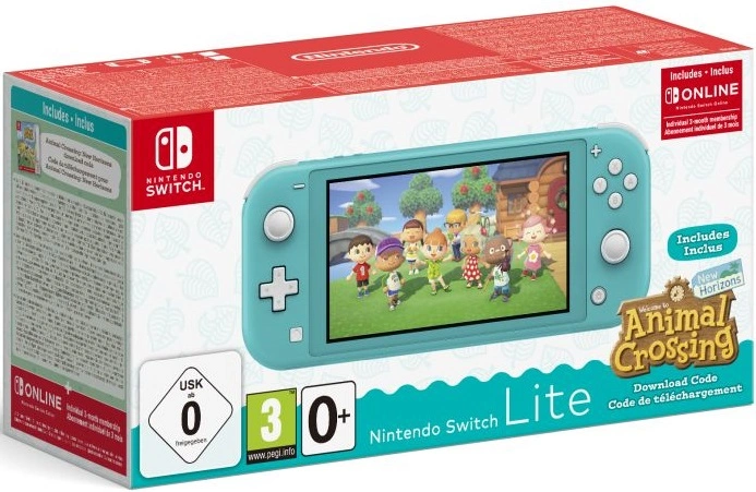 Nintendo Switch Lite Turq. ACNH+NSO