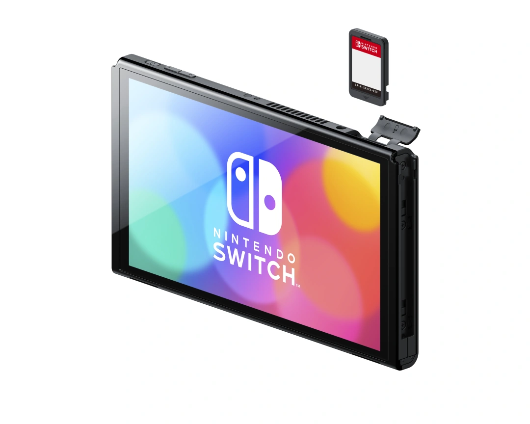 Nintendo Switch OLED, neon red&blue 