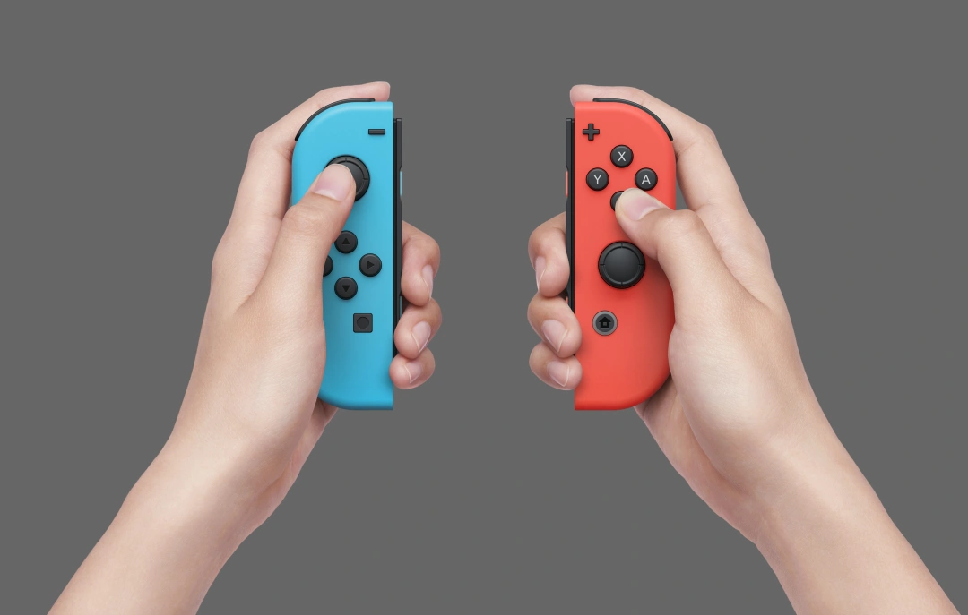 Nintendo Switch OLED, neon red&blue 