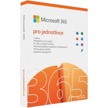 Microsoft 365 pro jednotlivce 1 rok, bez média BOX