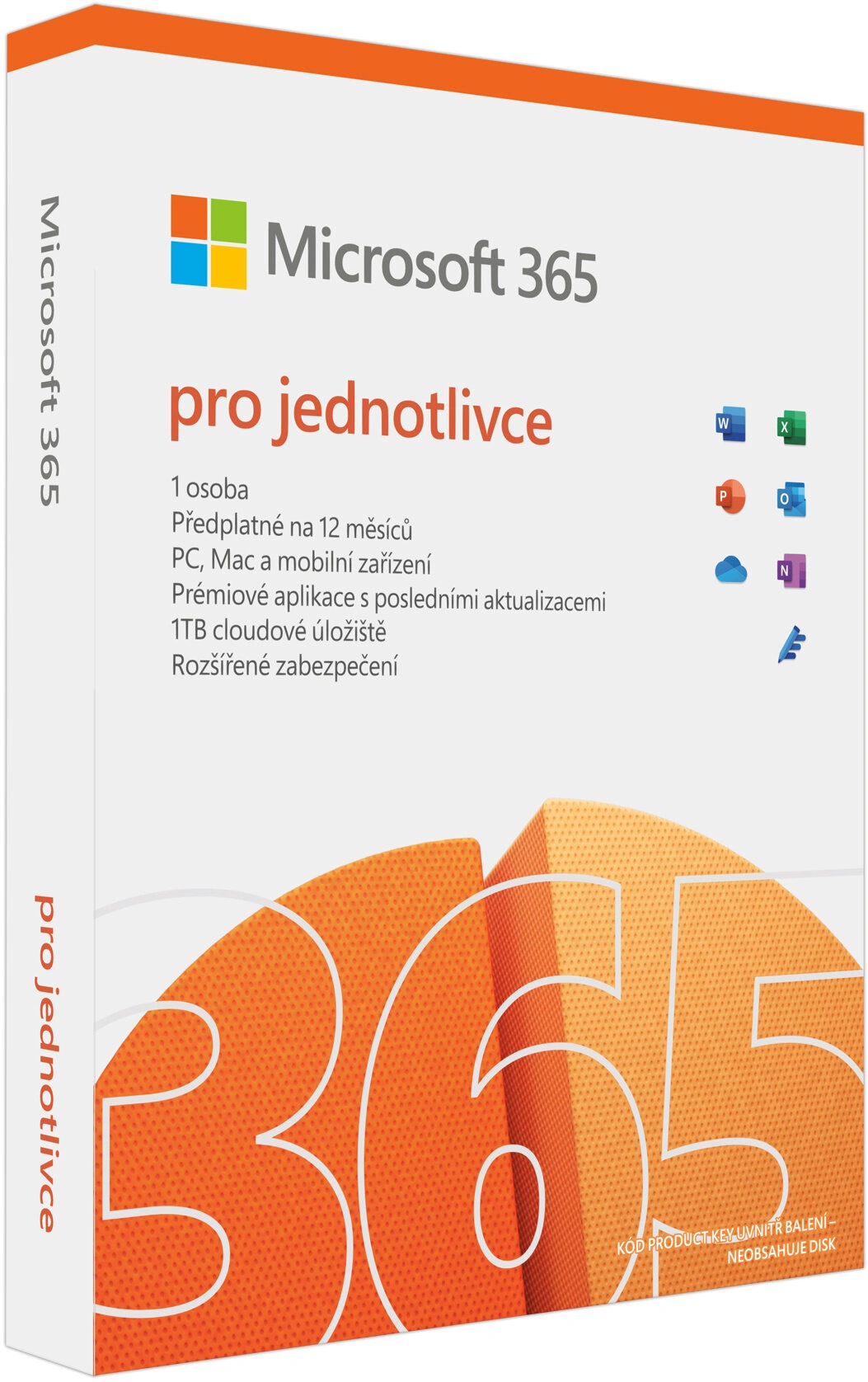 Microsoft 365 pro jednotlivce 1 rok, bez média BOX