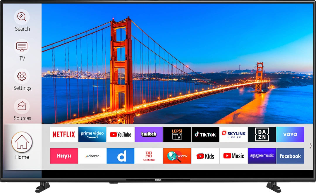 ECG UHD LED televize 55USL231   (55") 4K Ultra HD Smart TV Černá