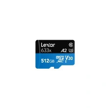 Lexar microSDHC 512 GB UHS-I, (100R/70W) C10 A2 V30 U3 + SD adaptér