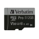 Verbatim Pro microSDXC 512GB V30 U3