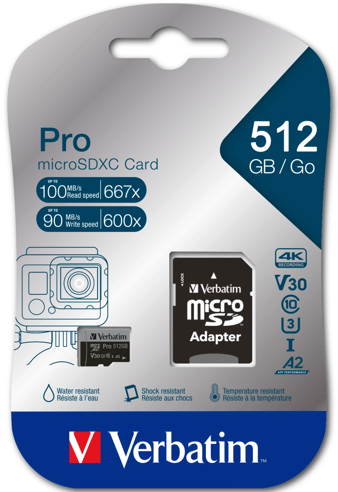 Verbatim Pro microSDXC 512GB V30 U3