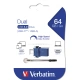 Verbatim Store 'n' Go Dual Drive 64GB USB 3.0/USB-C