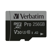 Verbatim Pro microSDXC 256GB V30 U3