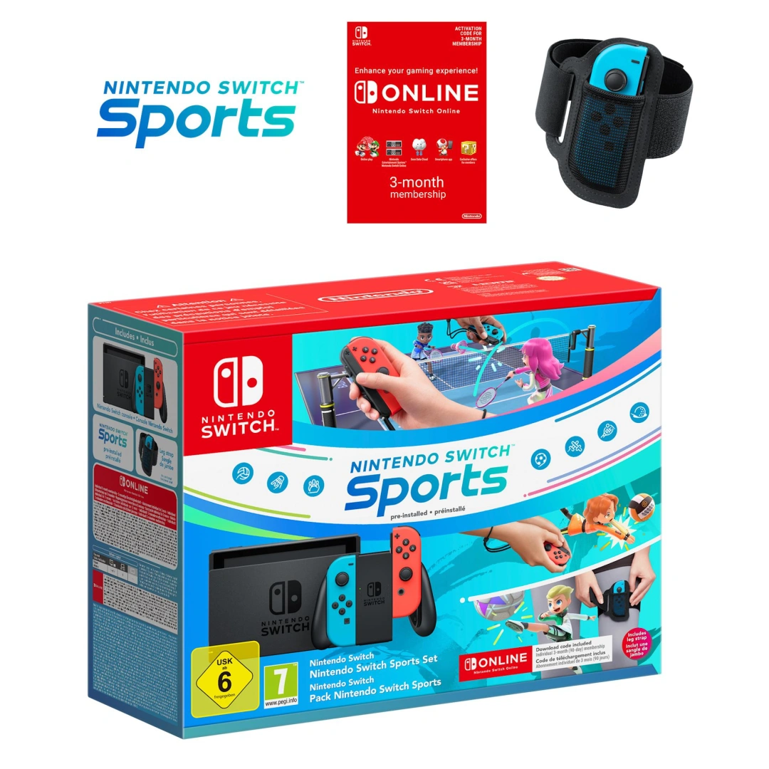 Nintendo Switch Neon + Switch Sports + 12M NSO