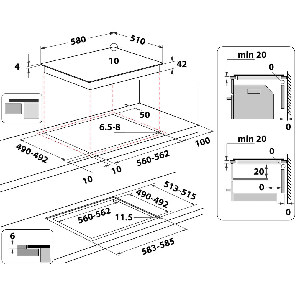 Whirlpool sklokeramická deska AKT 8090/NE