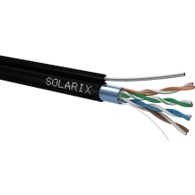 Solarix instalační kabel CAT5E FTP PE F samonosný 305m/cívka SXKD-5E-FTP-PE-SAM