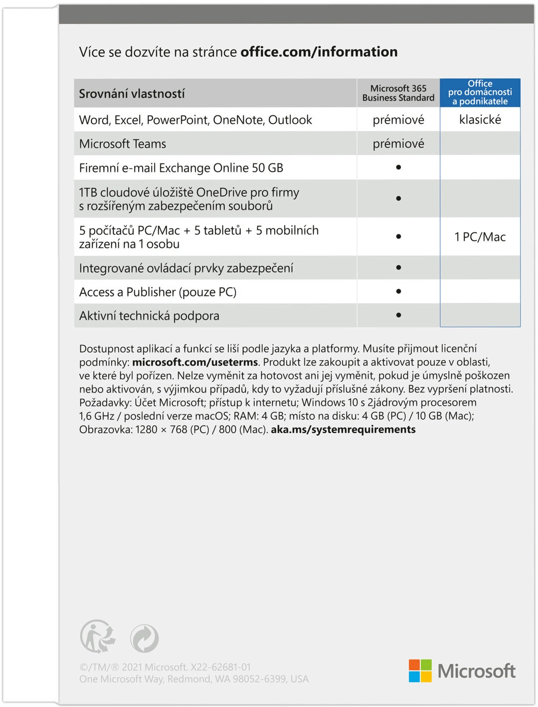 Microsoft Office 2021 pro domácnosti a podnikatele - ESD