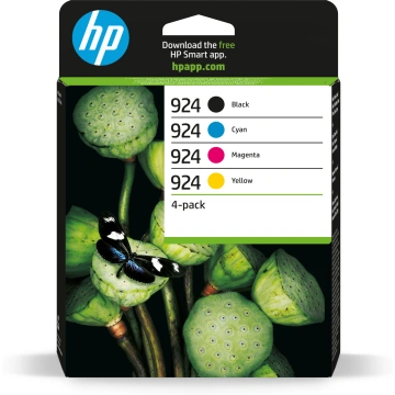 HP 924 CMYK Original Ink Cartridge 4-Pack (6C3Z1NE)