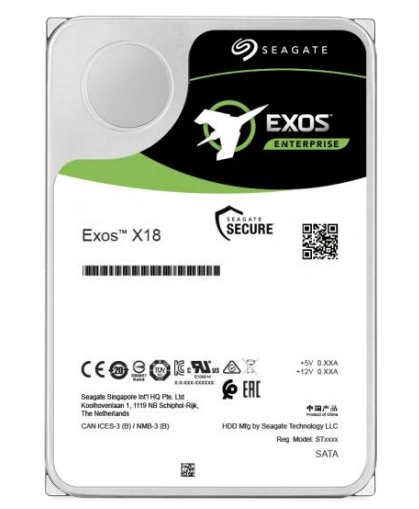 SEAGATE Exos X18 10TB HDD SATA 7200RPM 256MB cache SED 512e/4Kn BLK