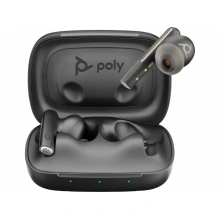 HP Poly Voyager Free 60 UC Carbon Black Earbuds +BT700 USB-C Adapter +Basic Charge Case