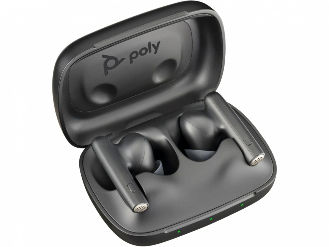 HP Poly Voyager Free 60 UC Carbon Black Earbuds +BT700 USB-C Adapter +Basic Charge Case