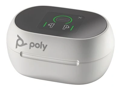 HP Poly Voyager Free 60+ UC M White Sand Earbuds +BT700 USB-A Adapter +Touchscreen Charge Case