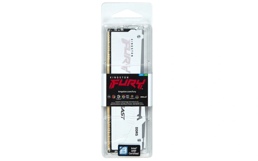 DIMM Kingston FURY Beast White RGB XMP 16 GB (1× 16 GB) (KF560C30BWA-16), bílá