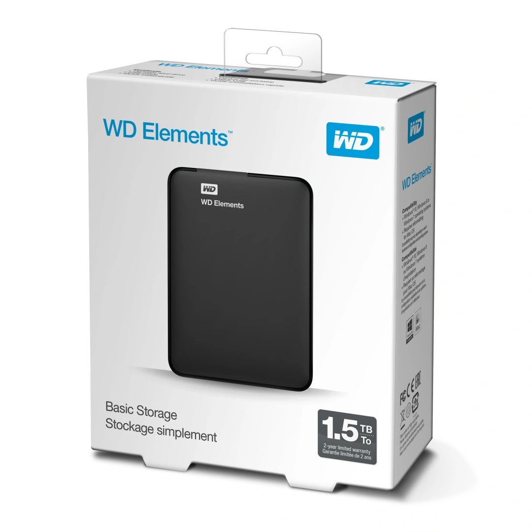 Western Digital Elements Portable 1,5TB (WDBU6Y0015BBK-WESN)