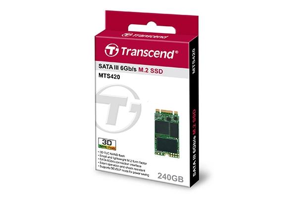 Transcend MTS420S 240GB SSD disk M.2 2242, SATA III (3D TLC), 500MB/s R, 430MB/s W