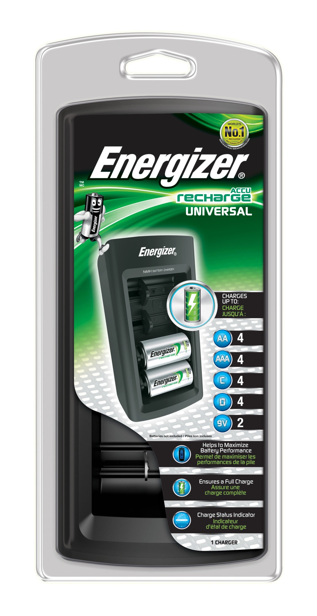 Energizer Univerzální nabíječka baterií s LED indikací