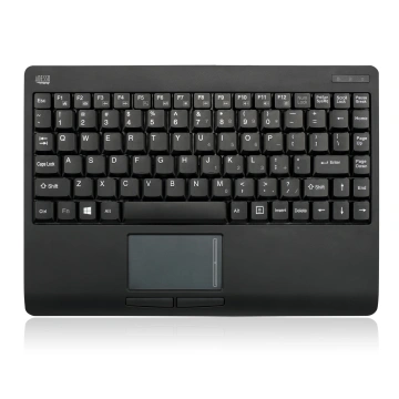 ADESSO WKB-4110UB/ bezdrátová klávesnice 2,4GHz/ mini/ touchpad/ USB/ černá/ US layout