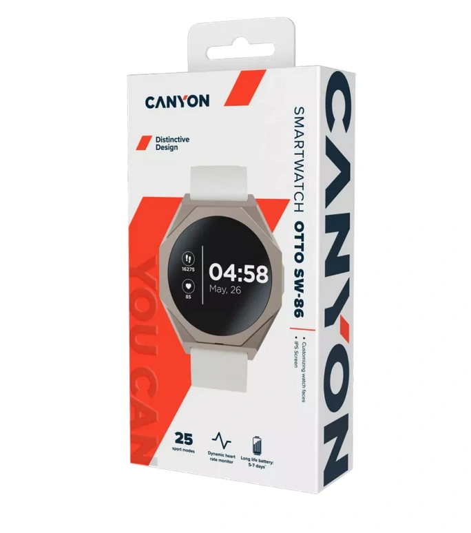 Canyon smart hodinky Otto SW-86, silver