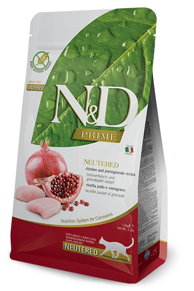 N&D PRIME CAT Neutered Chicken&Pomegranate 1,5 kg